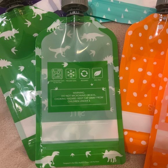 NWOT Set of (10) Simple Modern reusable, sealable 5 oz. pouches. - Picture 4 of 5